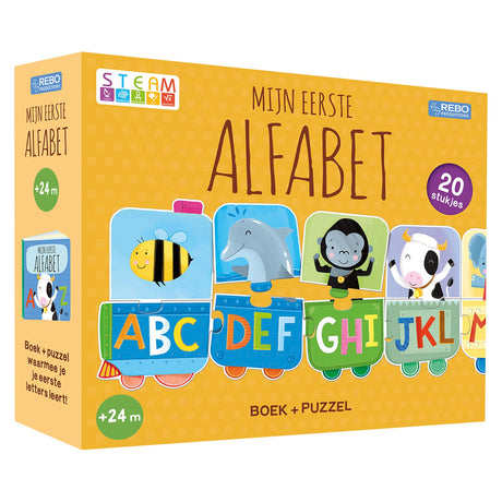 Książka i puzzle wydawnictwa Rebo - mój pierwszy alfabet
