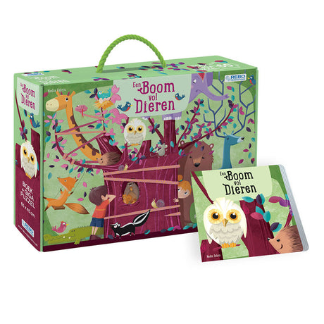 Wydawnictwo Rebo Drzewo pełne zwierząt - książeczka + puzzle