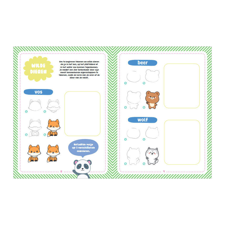 Rebo publishers kawaii tekenen dieren 6+