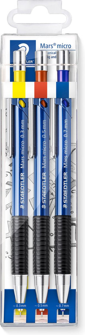 Staedtler - uchwyt do ołowiu mars micro fine - zestaw 0,3-0,5-0,7