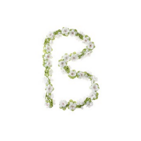 Basil Roses Garland - Flower Streng - White