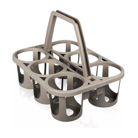 Uchwyt na butelki Eda w kolorze ciemnoszarym na butelki 6x1,5l 26x34x26cm