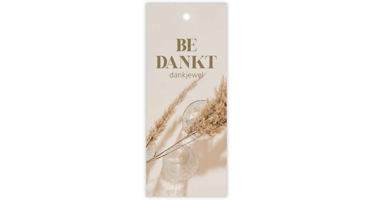 Pakje a 12 kadokaartjes pampas bedankt
