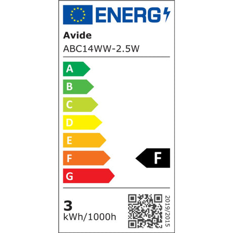 Lampa świecowa LED Avide 2,5 W, oprawka E14, ciepła biel 3000 kelwinów, 250 lumenów