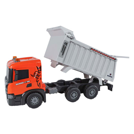 2-zabawowa ciężarówka Scania z wywrotką, wyposażona w światło i dźwięk