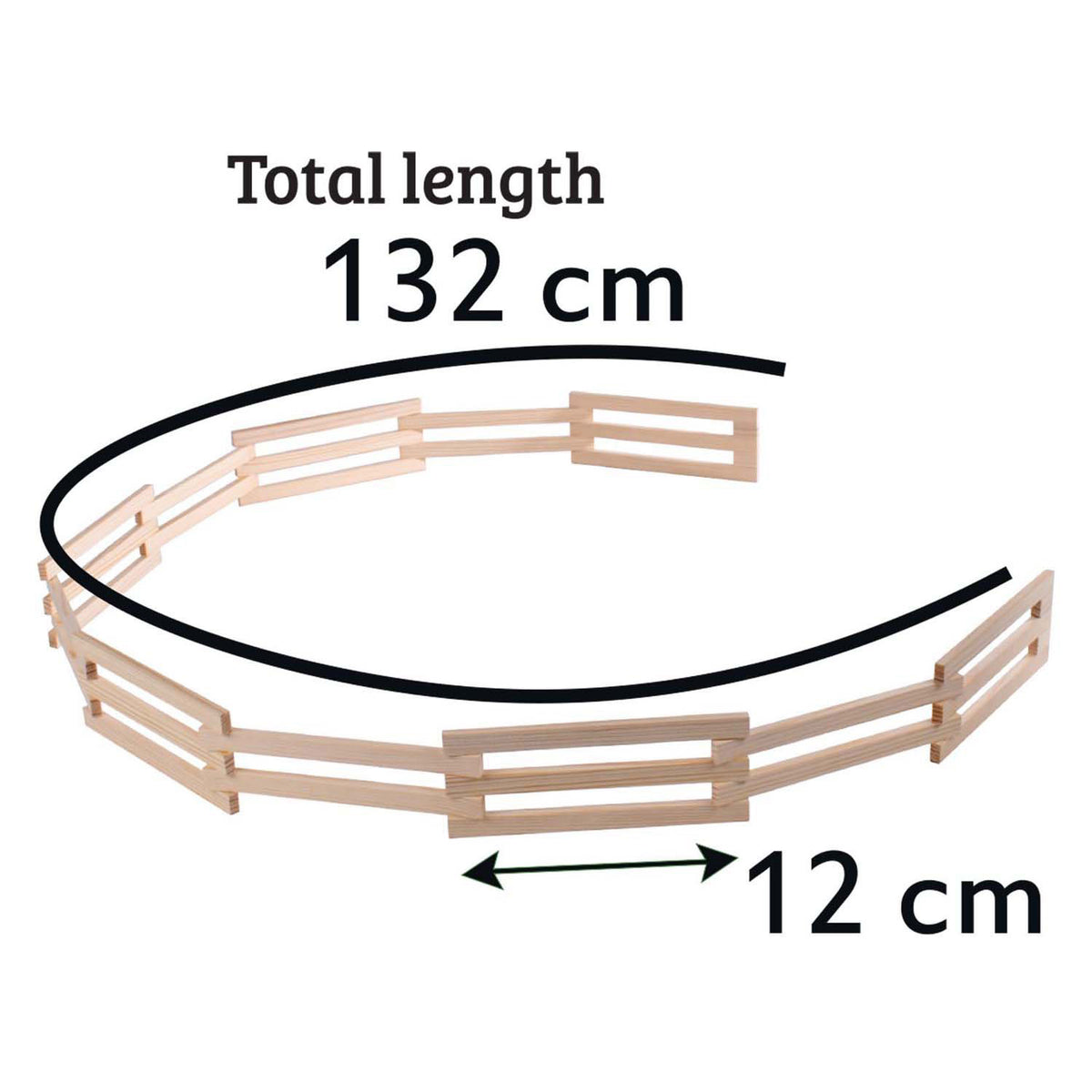 Dziecięcy płot drewniany globus 1:32 132cm