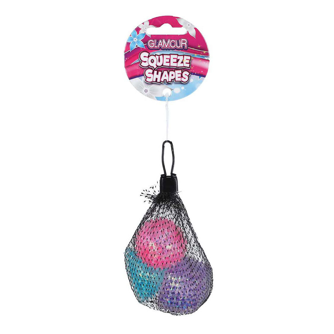 Glamour squishy antystresowa piłka 4 cm, zestaw 3 sztuk | 12 sztuk