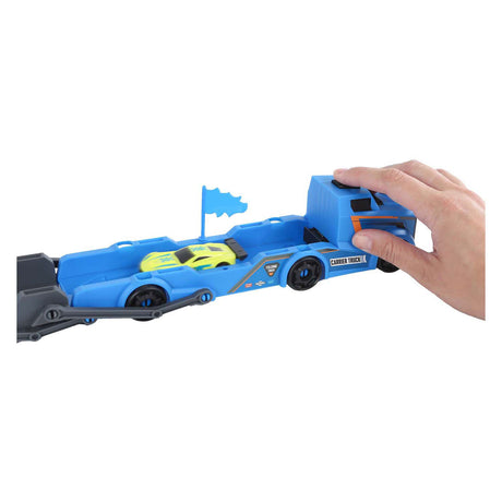 Ciężarówka Roadblasters z 2 samochodami - funkcja uruchamiania