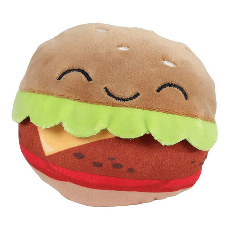 Puszysta torba na menu z 4 pluszowymi hamburgerami - 40cm