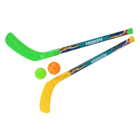 Zestaw hokejowy Van Manen Gametime z piłką i krążkiem 64 cm dla dzieci.