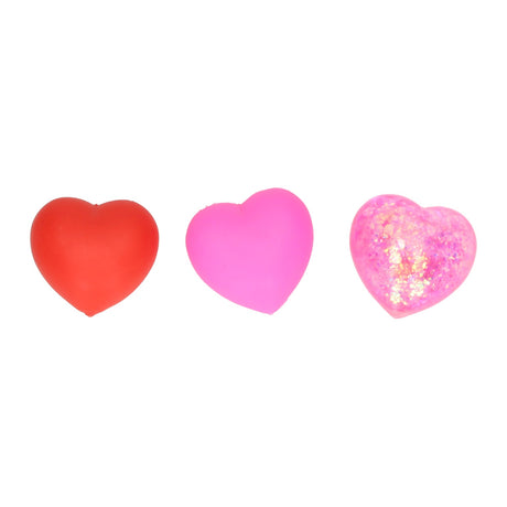 Squishy sensory hartjes 3stuks 4cm