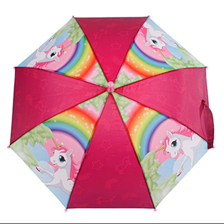 Parasolka dziewczęca Jednorożec 70 cm poliester różowy