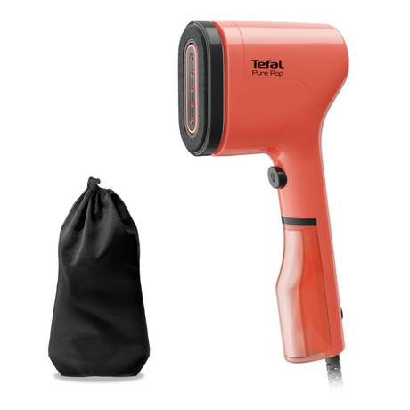 Parowiec do ubrań Tefal Pure Pop w kolorze koralowo-czerwonym
