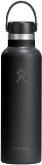 Hydro flask drinkfles 'standard mouth' (621 ml), black