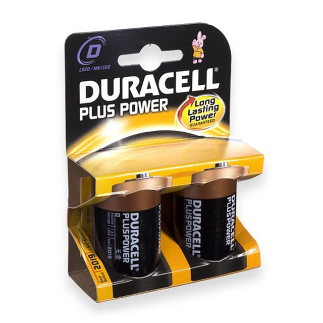 Baterie Duracell plus, d, r20 1,5 V, 2 sztuki
