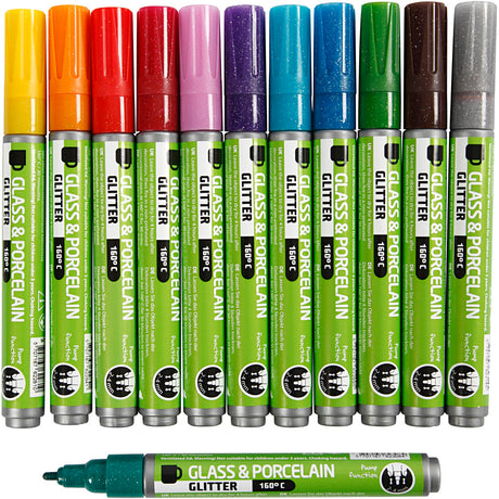 Creativ Company Glass and Porcelain States Kolor Glitter, 12..
