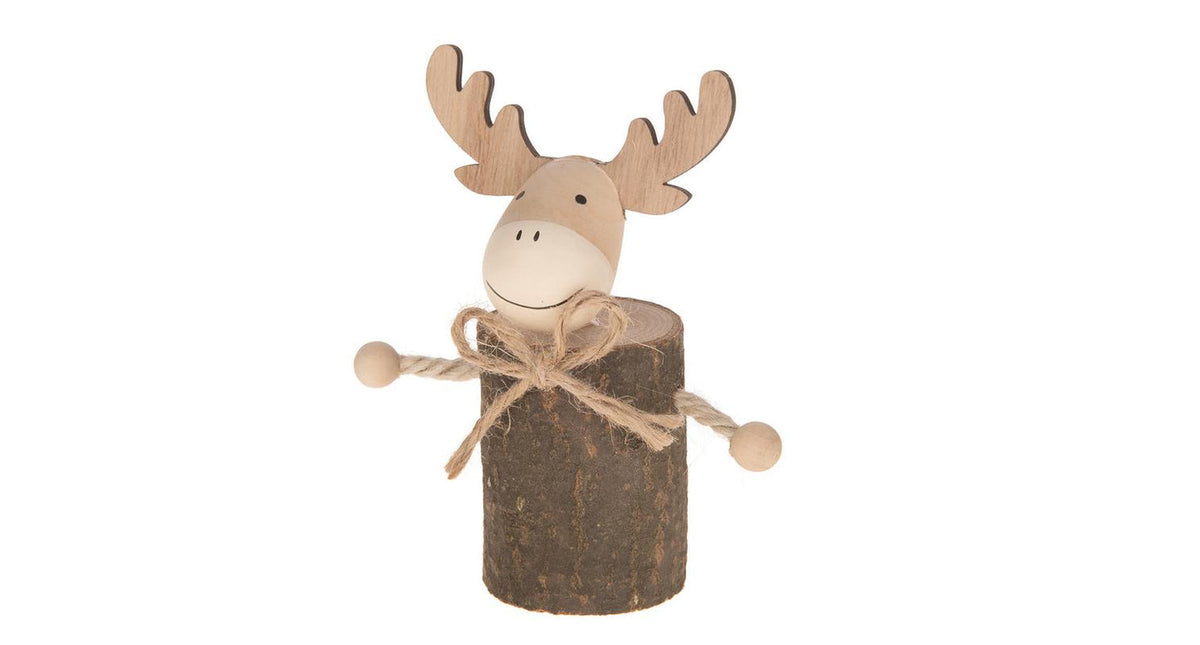 Wooden moose 8x5x12.5cm natural