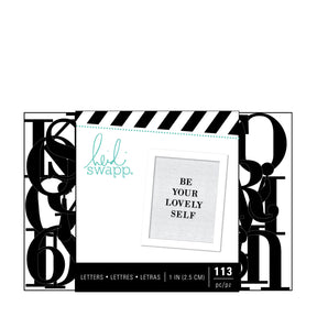 Heidi swapp • Alfabet tablicowy 2,5cm 113szt czarny