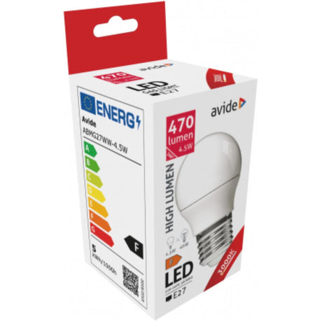 Avide led globus mini g45 4,5w e27 ww