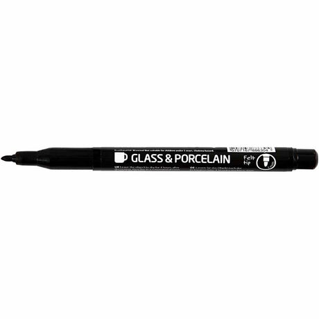 Creativ Company Contourstift for Glass and Porcelain Black, Line Grames 1-3 mm