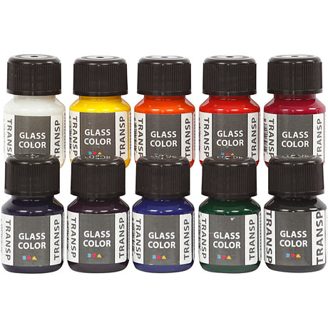 Creativ Company Glass Color Transparent Glass Faint Color, 10x30 ml