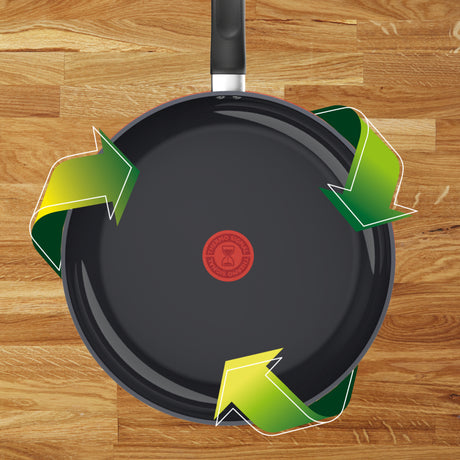 Czarna patelnia Tefal Change o średnicy 24 cm