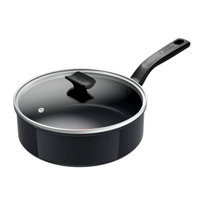 Patelnia ceramiczna Tefal 24cm indukcyjna czarna z pokrywką.