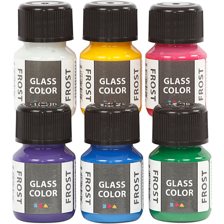 Creativ Company Glass Color Frost Glass Faint Kolor, 6x30 ml