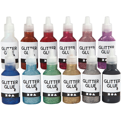 Firma Creativ Glitter Glue różne kolory, 12x25ml
