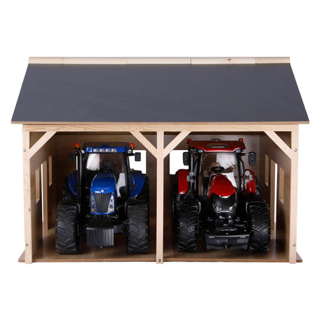 Kids Globe Shed na 2 ciągniki, 1:16