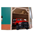 Kids Globe Globe Globe Shed Drewno na 2 ciągniki 1:16
