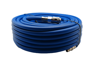 Adler pneumatisch draad 10mm*30m pcv blauw met connectoren