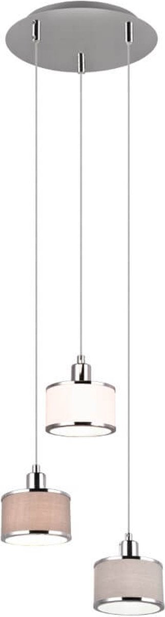 Trio kaprun - lampa wisząca - chrom - wył. 3x e14 28w - regulacja wysokości