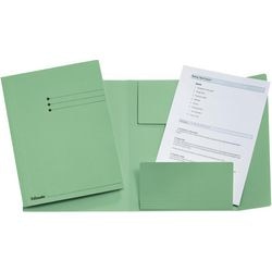 Teczki Esselte 3-klapowe folio 235x350mm zielone