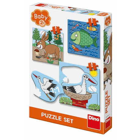 Puzzle Dinotoys - dziecko: gdzie żyją zwierzęta - 3 do 5 elementów