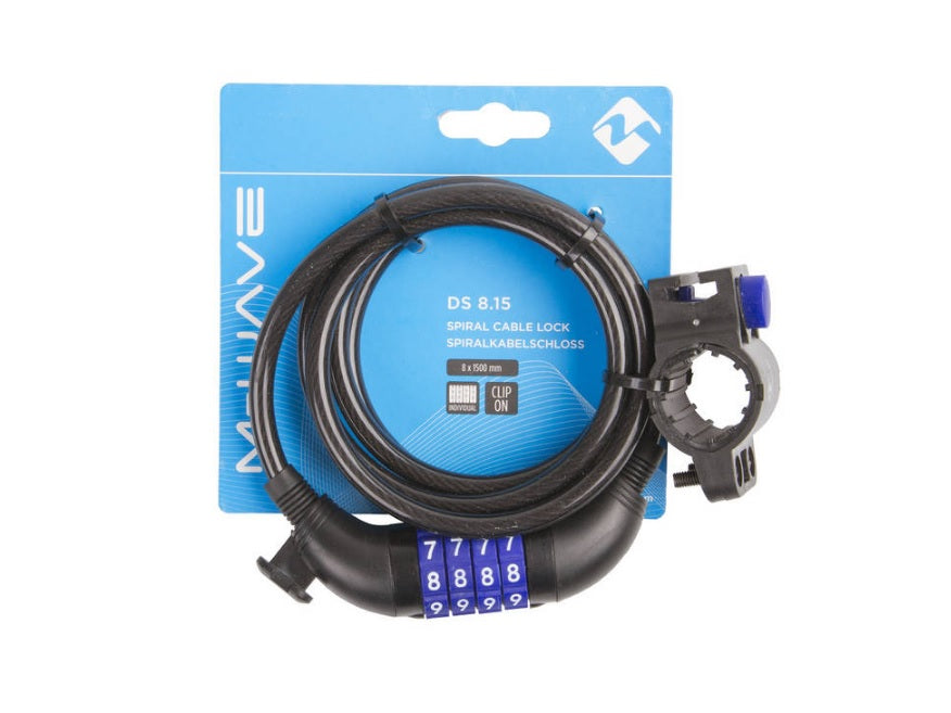 M-Wave DS 8.15 Spiral Lock Lock Lock z kodem liczbowym 1500x8mm