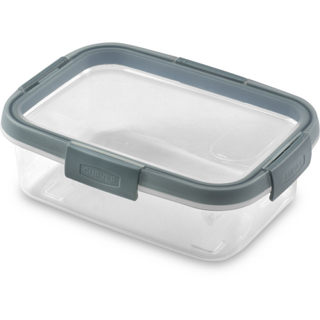 Pojemnik na żywność Curver Smart Fresh Eco o pojemności 1 l, w kolorze smokey grey, przezroczysty