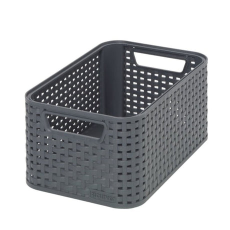 Kosz rattanowy Curver, antracytowy, 12,9 x 28,5 x 19,4 cm