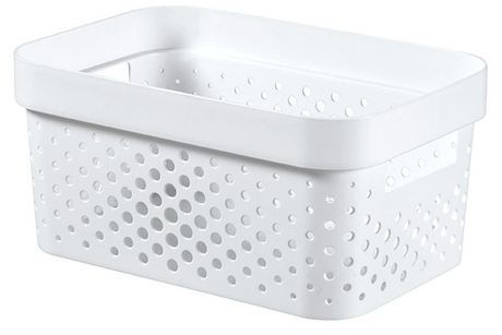 Pudełko Curver Infinity Dots 4,5l białe - w 100% pochodzące z recyklingu