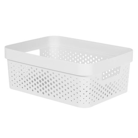 Pojemnik do przechowywania kropek z recyklingu Curver Infinity - 11 l - biały