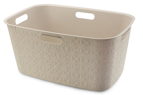 Kosz na bieliznę Curver Softex 45l, kredowo-biały, 57x37x27cm