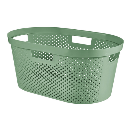 Curver - nieskończoność kropki z recyklingu - kosz na bieliznę - 40l - zielony