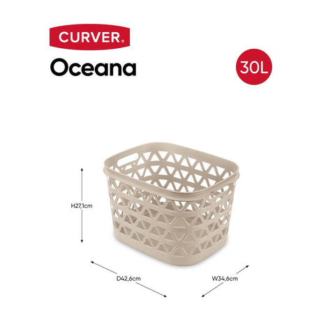 Curver oceana mini hip-kosz na pranie 30l 42x34x27cm