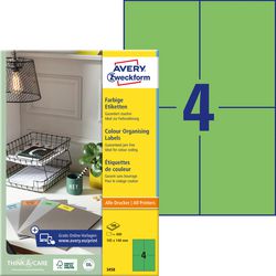 Etykiety Avery uniwersalne zielone 100 sztuk
