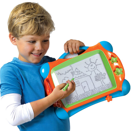 Ses Creative – tablica magnetyczna – 25x34 cm – w zestawie długopis i 2 pieczątki – zabawki Montessori od 3 lat