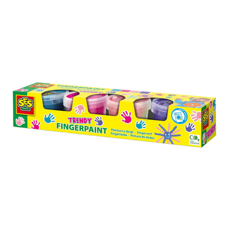 Ses kreatywna farba palcowa ses w modnych kolorach, 4x110ml