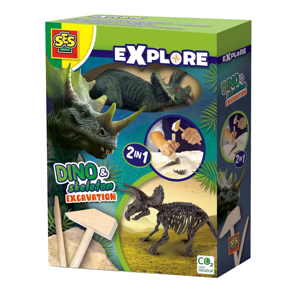 Ses eksploruj dino i szkielet wykopane 2in1 - Triceratops