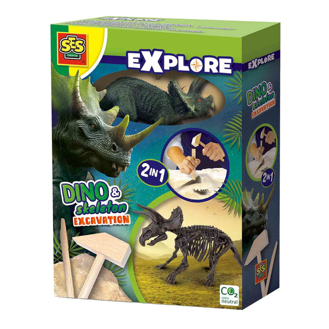 Ses eksploruj dino i szkielet wykopane 2in1 - Triceratops