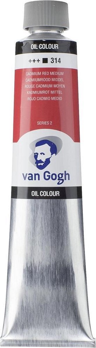 Tubka z farbą olejną Van Gogh 200 ml czerwona kadmowa średnia 314
