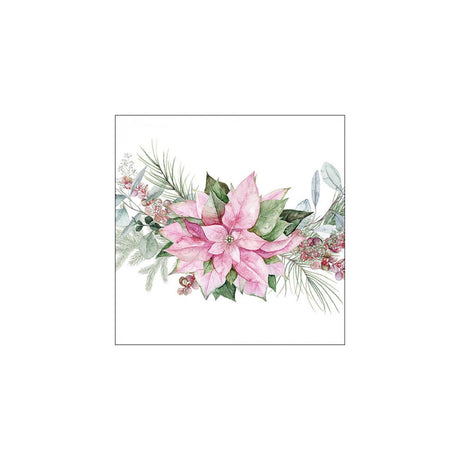 Serwetki Ambiente 33cm różowa poinsecja fsc mix